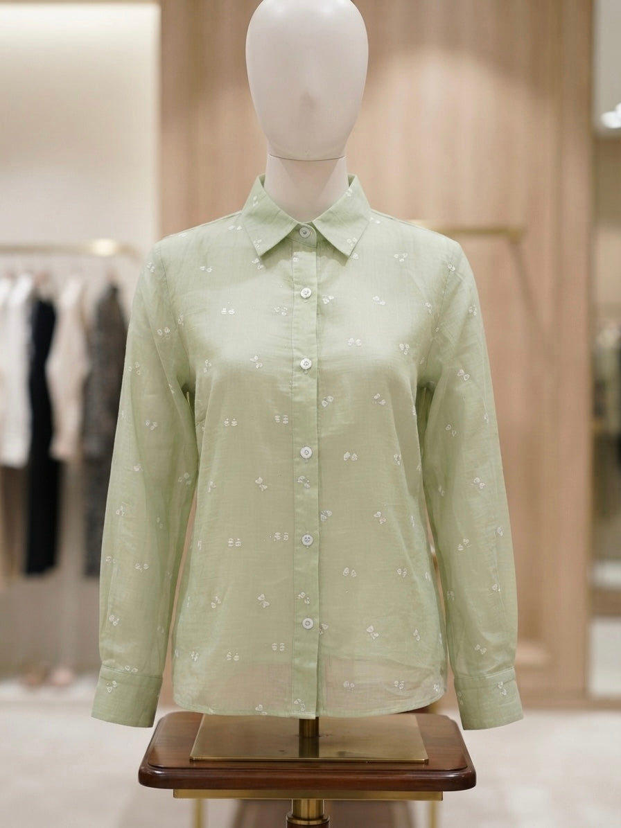 Butterfly sheer shirt