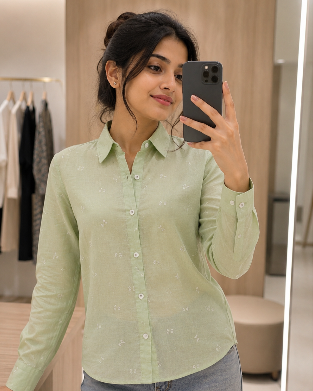 Butterfly sheer shirt